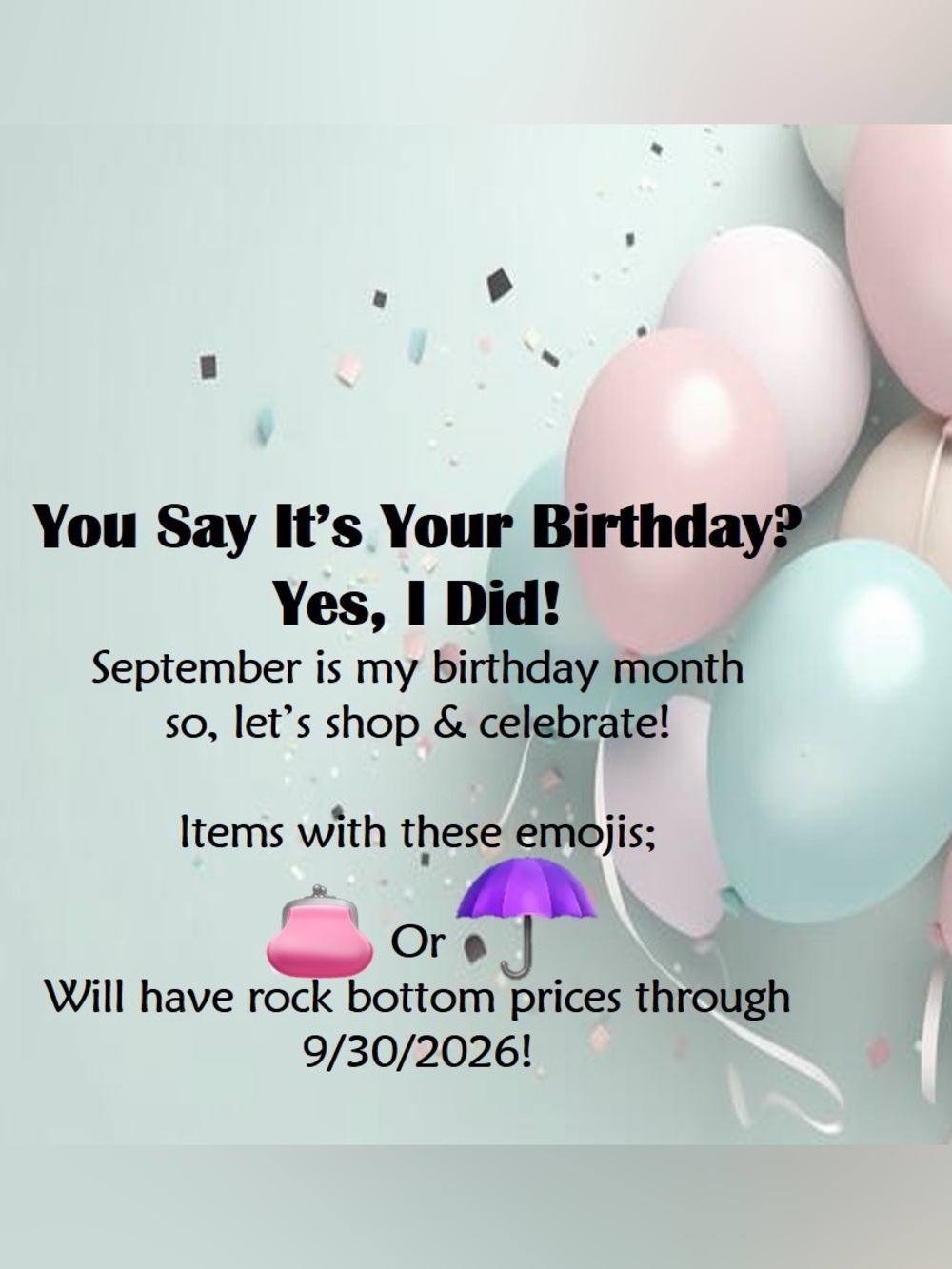 Birthday Sale!!